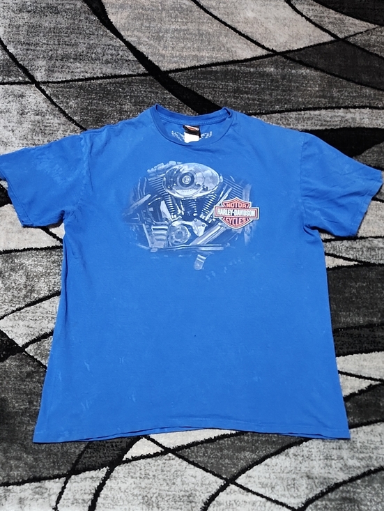 Harley-Davidson Other - HARLEY DAVIDSON 2013 BLUE ENGINE GRAPHIC COTTON CREW-NECK SACRAMENTO TEE-SHIRT